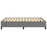 Bed Frame without Mattress Dark Grey 135x190 cm Double Double Fabric 349858