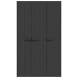 Outdoor Storage Cabinet Black 97x37x165 cm PP 364208