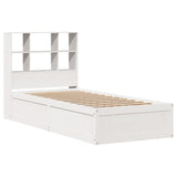 Bed Frame without Mattress White 90x200 cm Solid Wood Pine 3323465
