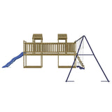 Outdoor Playset Brown Treated Wood Large Adjustable Armrests 3155884