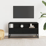 TV Cabinet Black 80x34.5x40 cm Engineered Wood and Metal 848809