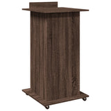 Lectern with Wheels & Drawer Brown Oak 55x55x107 cm Engineered Wood 848030