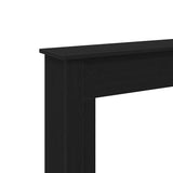 Fireplace Surround Black Oak 75x20x87.5 cm Engineered Wood 865983