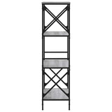 Bookcase 4-Tier Grey Sonoma 59x35x132 cm Engineered Wood 837620