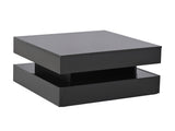 65 x 65 x 38.5 cm liftable living room table, side table, high-gloss coffee table with LED light N605P388044B