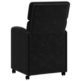 Dining Chairs with Wheels 2 pcs Black 58 x 65 x 98 cm Velvet 42017880