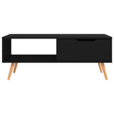 Coffee Table Black Engineered wood, MDF 100 x 49.5 x 43 cm 326787