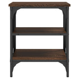 ZNTS Side Tables 2 pcs Brown Oak 40x42x50 cm Engineered Wood 825781