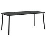 Garden Dining Set Anthracite Steel Medium Stackable 3187994