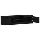 TV Cabinet Black Oak 140x40x35.5 cm Engineered Wood 862440