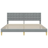 Bed Frame with Headboard Light Grey 180 x 200 cm Fabric 42027824