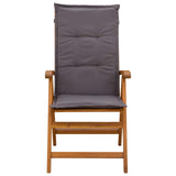 Reclining Garden Chairs 4 pcs Natural Solid Acacia Wood 3434465