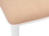 Dining Chair 2 pcs White and Brown Solid Rubber Wood 42020418