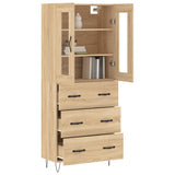 Highboard Sonoma Oak 69.5x34x180 cm Engineered Wood 3198436