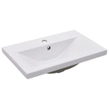 Sink Cabinet with Built-in Basin Black Engineered Wood 3099042