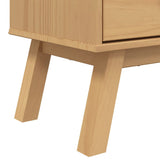 Bookcase 4-Tier OLDEN Brown Solid Wood Pine 358612