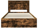 Bed Frame with Drawer with Headboard Manual Engineered Wood 3410362
