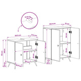2 Piece Bathroom Cabinet Set BREDA Concrete Grey 3417642