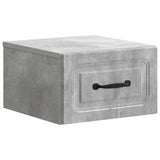Wall-Mounted Bedside Cabinet with Drawer 2 pcs Concrete Grey 899282