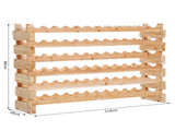 Six-Tier, 72 Bottle Wooden Wine Rack - Natural T3398P344335