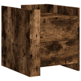 Bedside Cabinet Smoked Oak 45x50x50 cm Engineered Wood 848287
