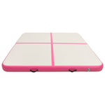 ZNTS Inflatable Gymnastics Mat with Pump 200x200x15 cm PVC Pink 92697