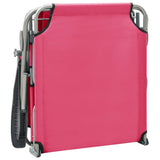 Outdoor Sunbed Pink Powder-coated steel and fabric Large 310337