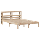 ZNTS Bed Frame with Headboard without Mattress 135x190 cm Double 3306037