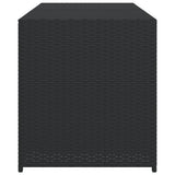 Garden Storage Box Black 283L Poly Rattan 365312