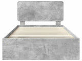 Bed Frame Concerte Grey 90 x 190 cm Solid Pine Wood 3412545