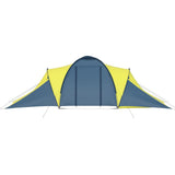 Camping Tent 6 Persons Blue and Yellow 93185