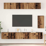 Wall TV Cabinet Wall-mounted 3 pcs Old Wood Engineered Wood 3393345