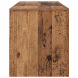 TV Cabinet with LED Lights Old Wood 120x35x40 cm Engineered Wood 856319