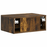 Wall-Mounted Bedside Cabinet 2 pcs Smoked Oak 49 x 34.5 x 20 cm 899136