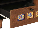 Coffee Table with Drawer Brown 80 x 54 x 40 cm Solid Mango Wood 4018237