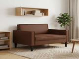 XL Armchair Brown Faux Leather 42043519