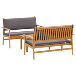 Garden Sofa Set 3 pcs Brown 75 x 45 x 38cm Solid Acacia wood 3325230
