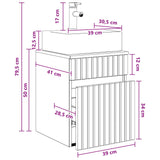 Wall-mounted Sink Vanity Concrete Grey 39 x 41 x 62.5 cm 890575