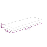 Shelf Board 80x20x4 cm Untreated Solid Wood Oak 342950