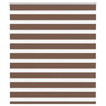 ZNTS Zebra Blind Brown 135x100 cm Fabric Width 130.9 cm Polyester 4014320