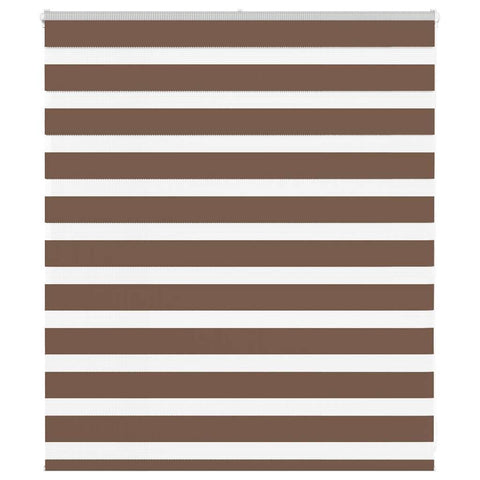 ZNTS Zebra Blind Brown 135x100 cm Fabric Width 130.9 cm Polyester 4014320