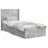 Bed Frame with Storage and Headboard Concrete Grey 100 x 200 cm 3414144