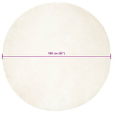 Anti-Slip Faux Rabbit Fur Rug OLITE White 160 cm Polyester 42021626