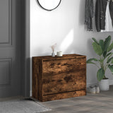 Shoe Cabinet Smoked Oak 80x34x63 cm Engineered Wood 839963
