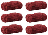 Throw Blankets 6 pcs Bordeaux Red 240 x 220 cm Fleece 42016971