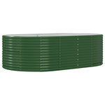Garden Raised Bed Green 212x140x68 cm Galvanised Steel 319093