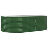 Garden Raised Bed Green 212x140x68 cm Galvanised Steel 319093