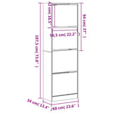 Shoe Cabinet with 4 Flip-Drawers Black 60x34x187.5 cm 3214372