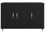 Sideboard Black Oak 90 x 34 x 80 cm Engineered Wood 879581