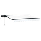 Manual Awning Frame with LEDs White and Anthracite 3 x 2 m 3420757